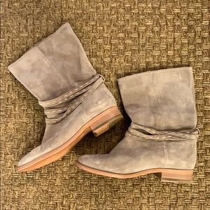 Frye size 6 suede short boots- new